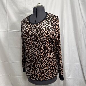 Kate Spade Velour Animal Print Pajama Top XL